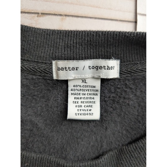 Better Together‎ Size XL Black White Polka Dot Womens Long Sleeve Sweater Top - Picture 2 of 7